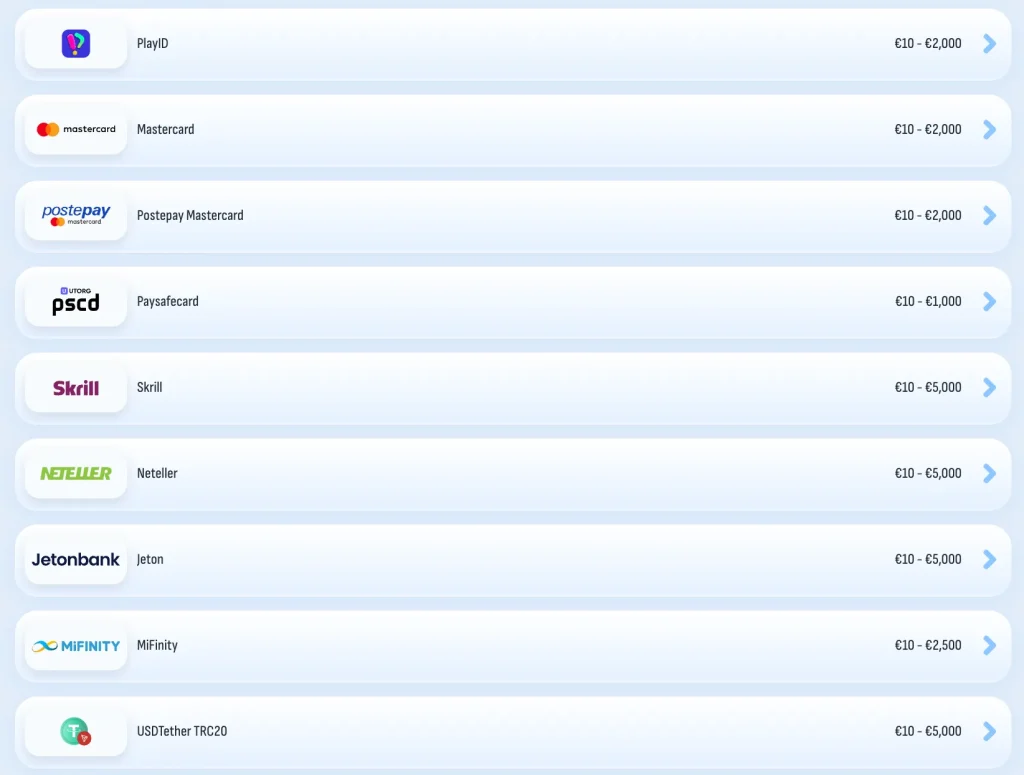 možnosti plačila v kazinoju nomini 2